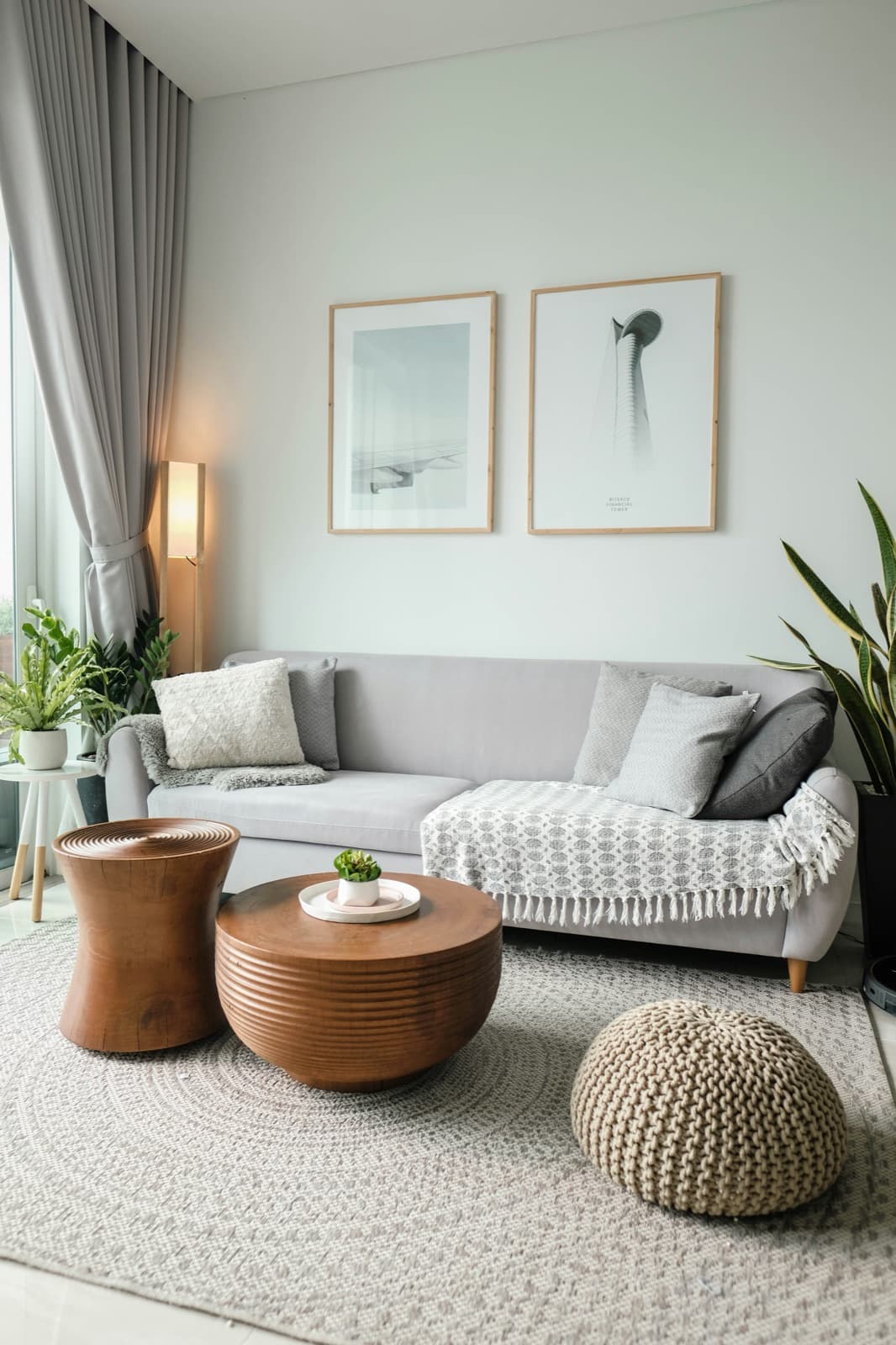 A modern shared apartment living room